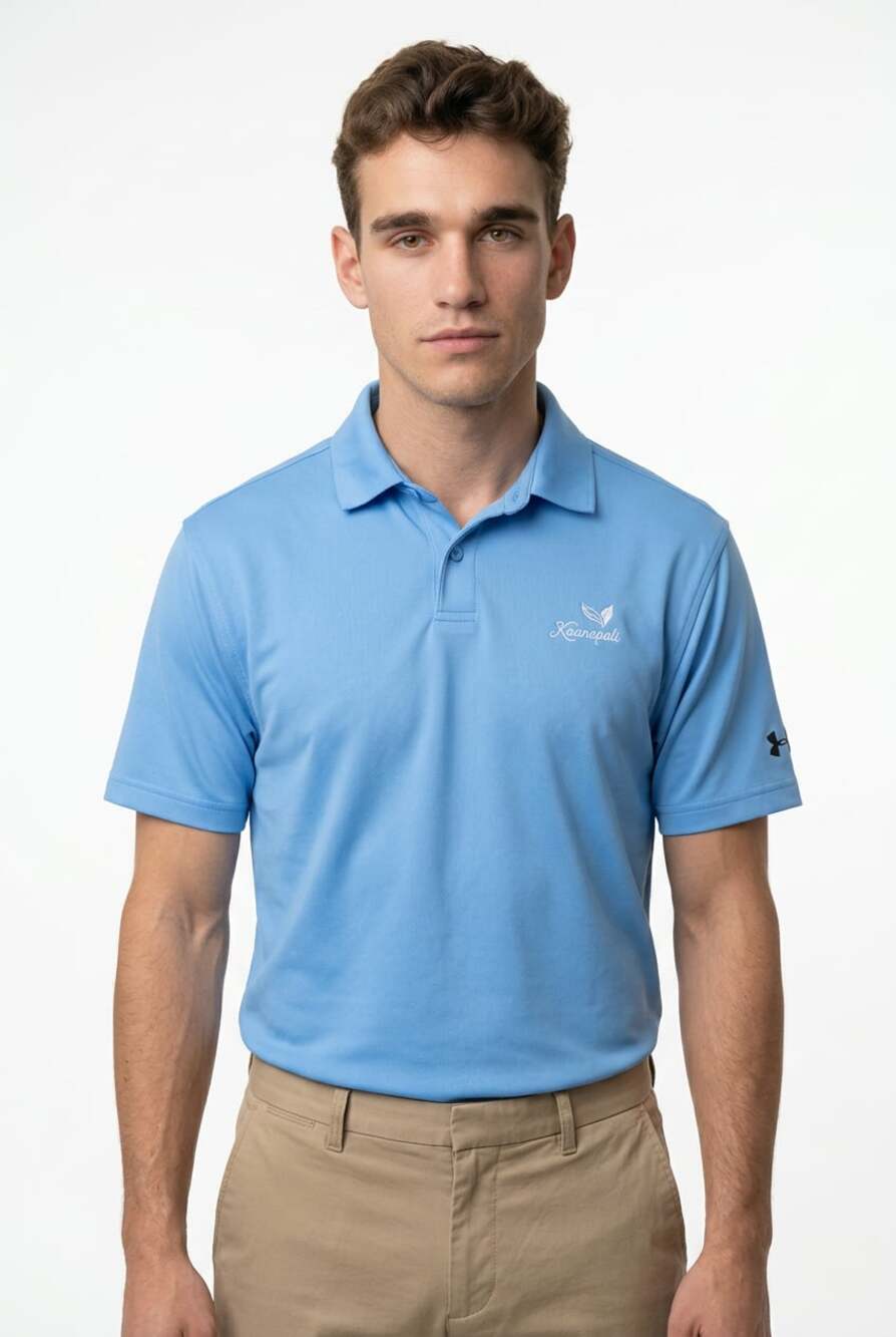 Under Armour Performance Polo Shirt Blue Ka'anapali Golf Course Logo XL